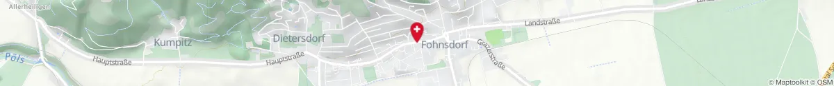 Kartendarstellung des Standorts für Apotheke Zum Bergmann in 8753 Fohnsdorf